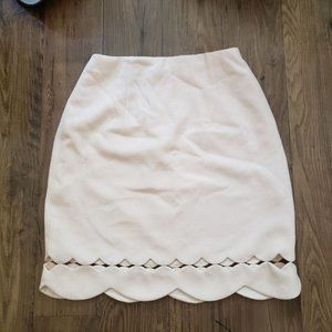 Club Monaco Scallop Cutout Skirt